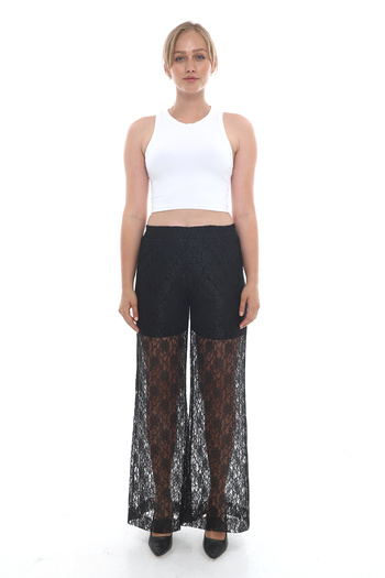 MODAMOR Shorts Lined Black Lace Pants