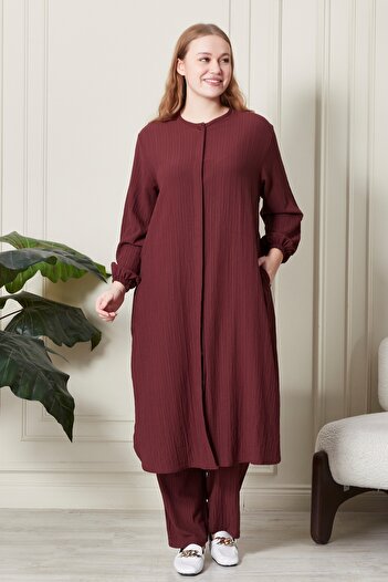 Ferace Women's Plus Size Seersucker Two-Piece Suit