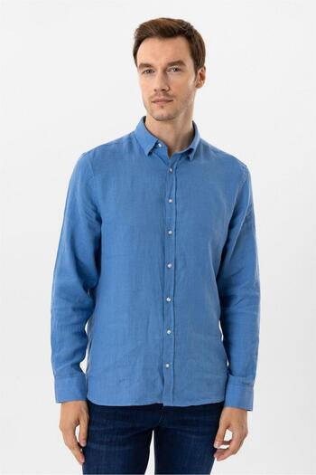 SÜVARİ Angular Cuff Regular Plain Shirt