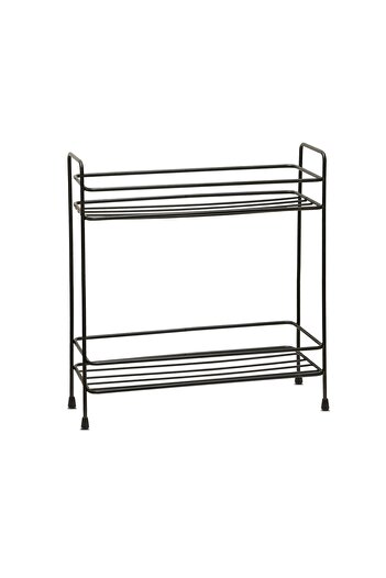 HOMİNG Homing 2 Tier Black Multi-Purpose Organizer Shelf Bathroom Kitchen Cosmetic Organizer Stand