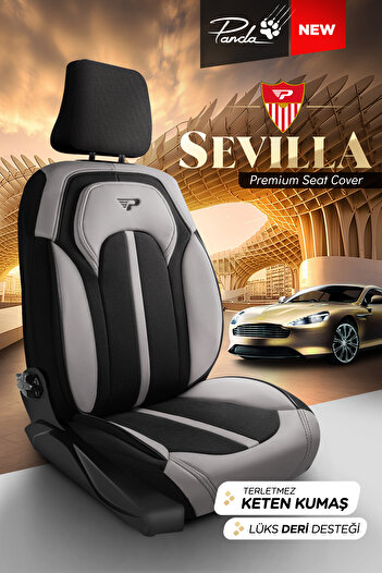 Panda Kılıf Panda Sevilla Series Linen Fabric Car Seat Cover - Full Set