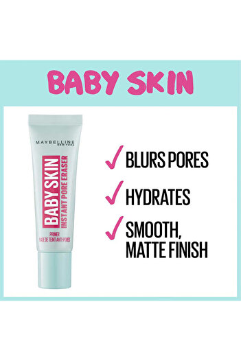 Maybelline New York New York Foundation Primer, Instant Pore Eraser Foundation, Smooth Matte Finish, Blurs Po