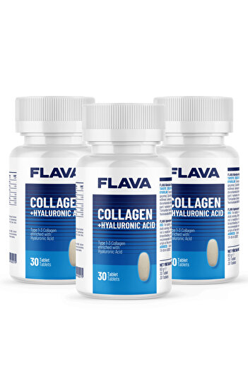 FLAVA Collagen + Hyaluronic Acid - 30 Tablets