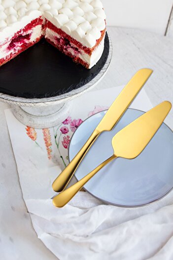 Weather Forecast Steel Gold Pastry Spatula Knife Set Cake Presentation cin512sr