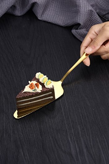 Weather Forecast Çelik Gold Pasta Spatula Bıçak Seti Kek Sunum cin512sr