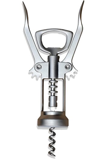 IKEA Idealisk Corkscrew With Levers & Bottle Opener – Easy Uncorking Tool, Silver-matt Finish