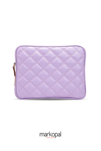 MORCA Unisex iPad Air iPad Pro & Matepad & Galaxy Tablet Case 11" Leather Quilted -Lilac