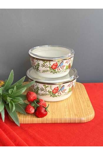 ROSSEV Enameled Riva 2-Piece Storage Container