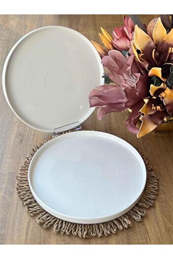 ROSSEV Porcelain Round Presentation Plate Set of 2