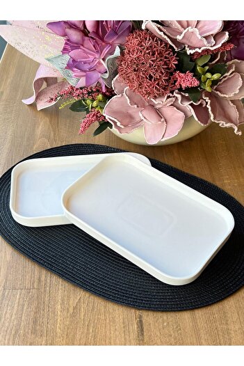 ROSSEV Porcelain Rectangular Presentation Plate Set of 2