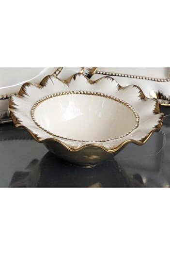 ROSSEV Salata Kasesi Yuvarlak Gold 28 Cm