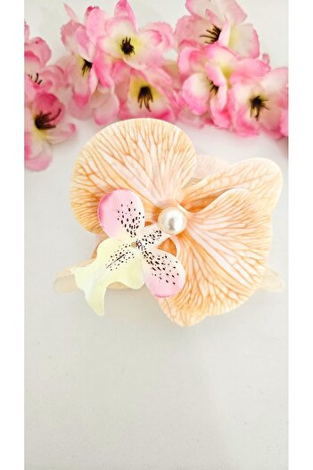 cityvision Orchid Flower Pearl Latch Buckle 10 cm Double Sided 1 Piece