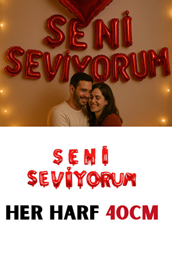 Baloncu Dede I Love You Red Helium Balloon Balloon for Lover and Special Day