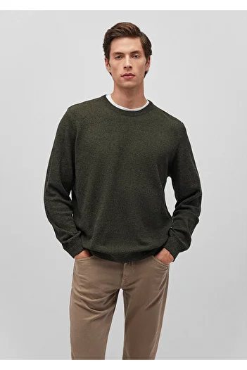 Mavi Crew Neck Khaki Basic Sweater Slim Fit / Slim Fit 070781 -34343