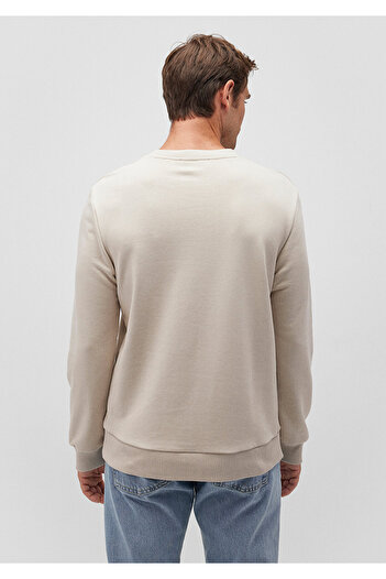 Mavi Bisiklet Yaka Bej Basic Sweatshirt 065751-35111