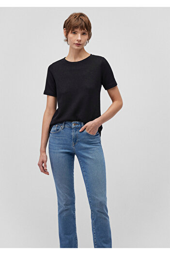 Mavi Black Textured Basic T-Shirt - Regular Fit 1612611 -900