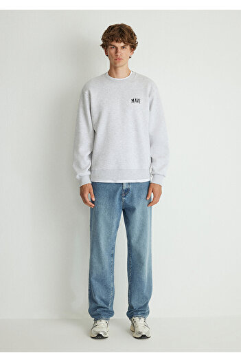 Mavi Men's Gray Crew Neck Sweatshirt - M 0611716 -85438