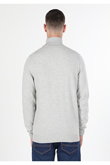 Colin's Men's Gray Stone Slim Fit Fisherman Sweater - Cl 1023624