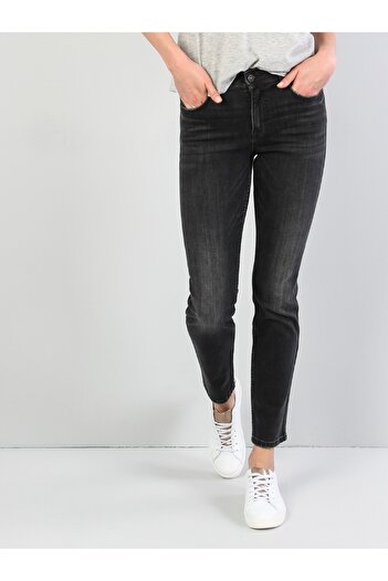 Colin's Дамски сини дънки Slim Fit със средна талия и стеснени крачоли