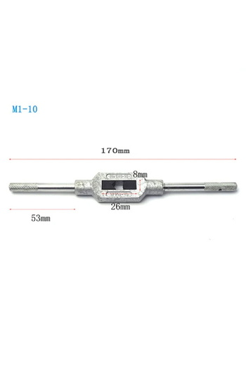 Choice M1-10 Adjustable Tap Wrench for Thread Tap Handle Steel Hand Taps Holder Tapping Reamer Tools Tappin