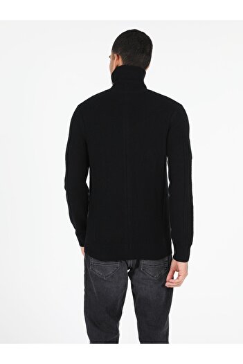 Colin's Men's Black Slim Fit Cardigan - Cl 1051630