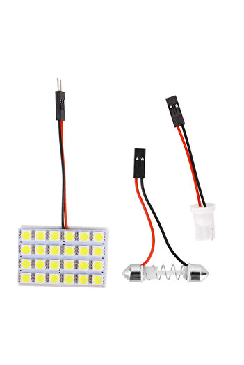 Choice 24 LED 5050 T10 5050 3030 LED Interior Panel White Light Reading Lamp Universal Car Trunk Roof Dome
