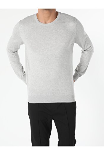 Colin's Regular Fit Yuvarlak Yaka Erkek Gri Kazak