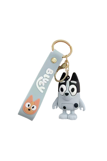 Choice1 4 Bluey And Bingo Cartoon Keychain Muffin Coco Snickers Anime Figure Model Dolls Children's Backpac.