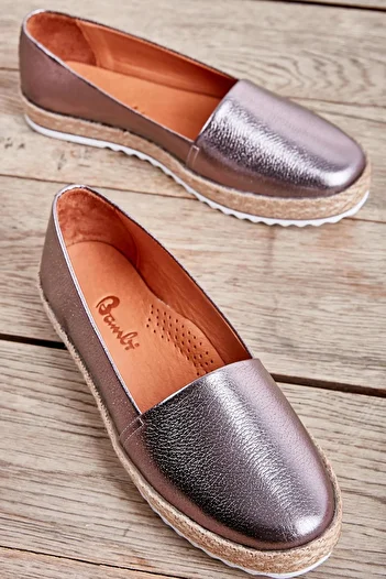 Bambi Lead Leather Women's Espadrille K01802021803