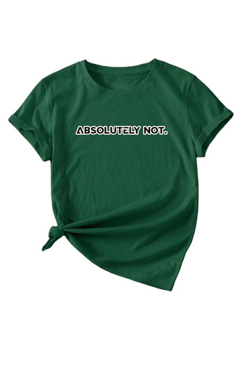 uyguntarz Unisex Absolutely No. Design Printed Tshirt