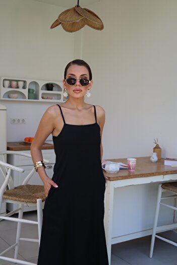 Swass Palma Summer Casey Askılı Elbise Siyah