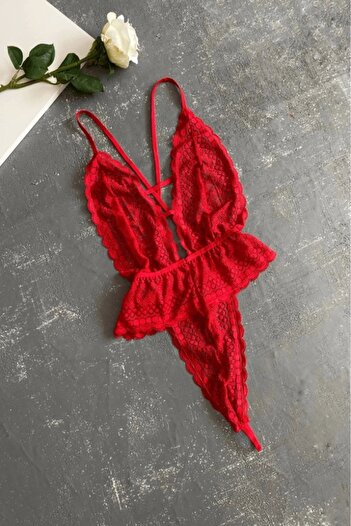 Gece İncisi Low-cut Bodysuit