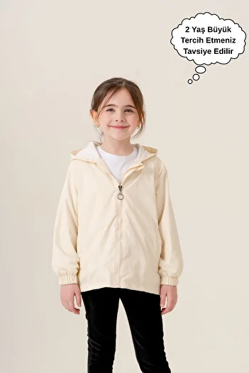 ASYAKİDS CLUB Girl's Hooded Pocket Lined Seasonal Raincoat