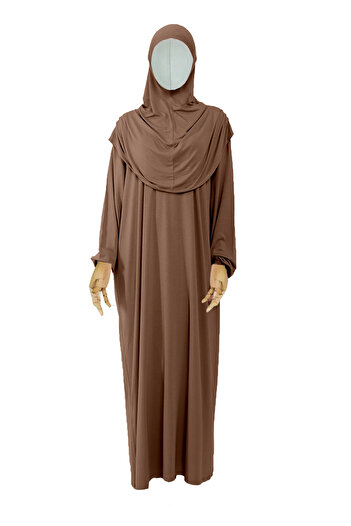 Sonbaharmoda Φόρεμα Hijab για κορίτσια - Βαμβακερά, ελαστικά μανίκια, ρούχα προσευχής με μαντίλα