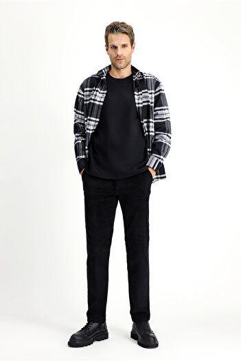 Kiğılı Regular Fit Cotton Velvet Trousers