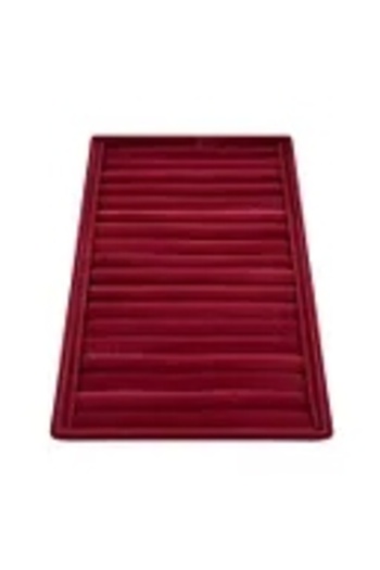 MeGass Dekor Domestic Production Large Size Suede Fabric Burgundy Color 34 cm / 24 cm Vertical Sausage Ring Display Stand