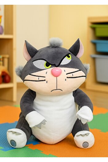 Şirin 35 Cm Somurtkan Kedi Peluş Oyuncak – Yumuşacık Ve Karakterli