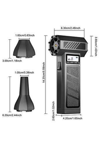 Unichrome Işıklı Mini Turbo Jet Fan 130000rpm Araba Aksesuarları Temizleme Üfleyici Aracı Kar Üfleyen