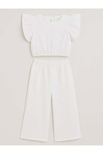 Zekids Girl's Laced Pants Suit