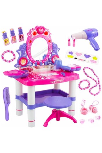 Smart Vibe Makeup Table for Girls, JOLIE CHIC, Mirror, Dryer, Gorgeous Accessories, Sounds and Lights,