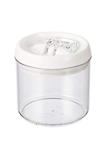 Felli Flip-Tite Cylindrical Food Storage Container Clear and White