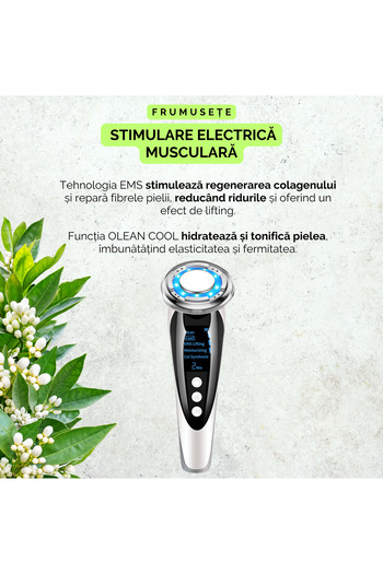 OEM Skin rejuvenation device, facial massage with vibrations and heat, 3 steps, lifting, pore reduction.