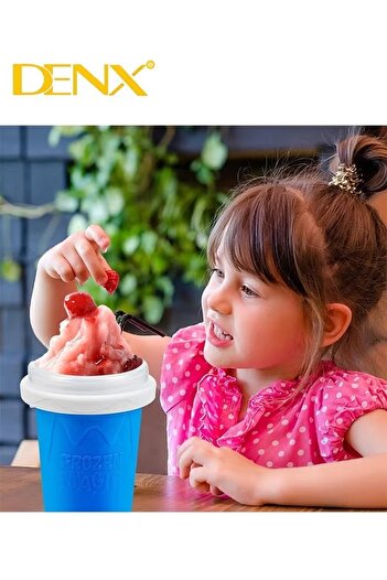 Denx Portable Magical Silica Squeeze Cup for making milkshakes, ice cream and smoothies DX2542