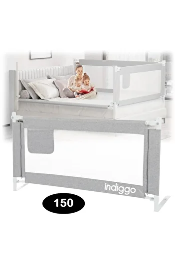 indiggo KiddoLock™ Bed Protection Barrier 150 cm, Interconnectable Model