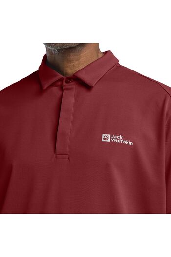 Jack Wolfskin Delgami Men's Red Polo T-Shirt Men's Polo T-Shirt 1809801Tr