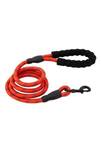 OEM Reflective Dog Leash for Small and Large Waist, Foam Handle, 1.2 cm x 120 cm, Red
