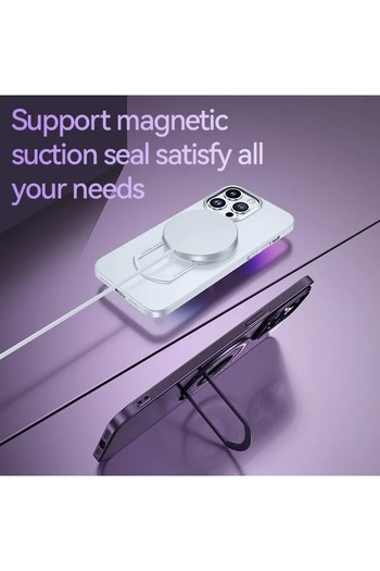 Generic Luxury iPhone 14 Pro Back Cover with MagSafe Charging & Invisible Kickstand