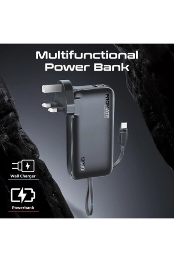 Promate Ultra-compact, fast-charging wall charger and portable battery, with AC charger and USB-C cable