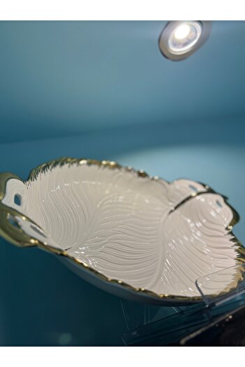hediye Esterhomedecor Porcelain Presentation Plate 38*28*6cm Presentation Plate