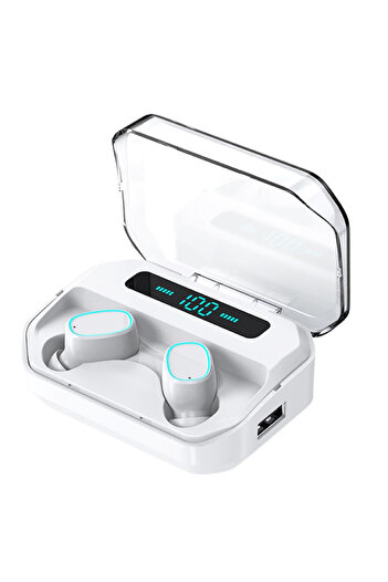SIKS Căști wireless ® cu cutie de încărcare, conexiune Bluetooth, afișaj digital, microfon